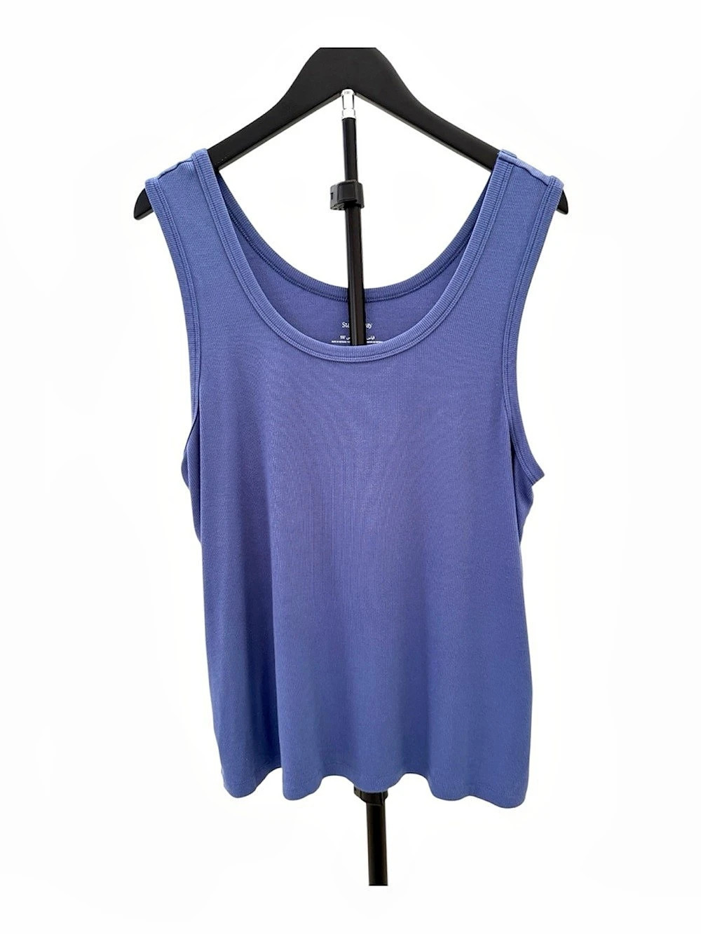 State of Day Ribbed Knit Sleep Tank Blue 1X Like New